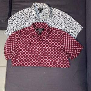 Two 4 One!! Men’s small Forever 21 button up short sleeve shirt